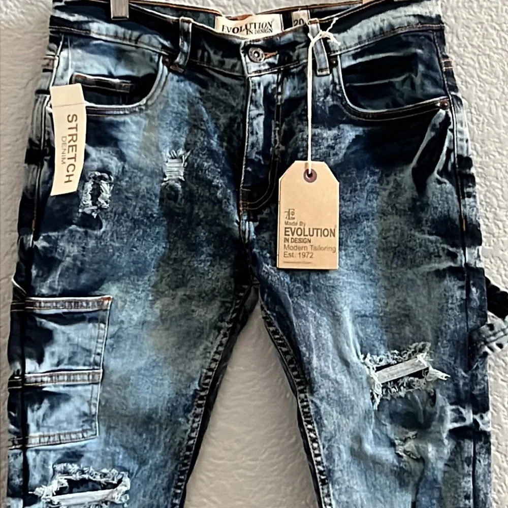 Evolution In Design Worked Up Hammer Loop Denim 34/32 - Picture 5 of 9